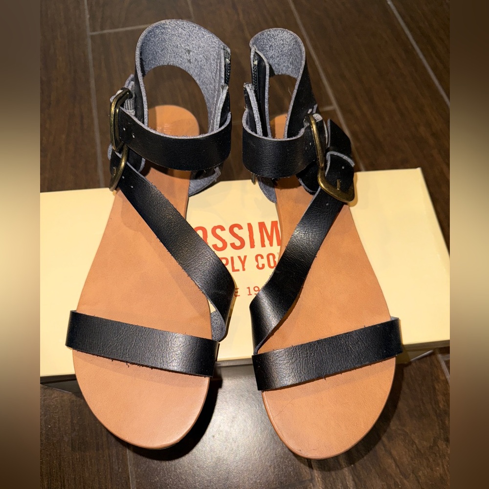 Mossimo Supply Co. Black Buckle Sandals